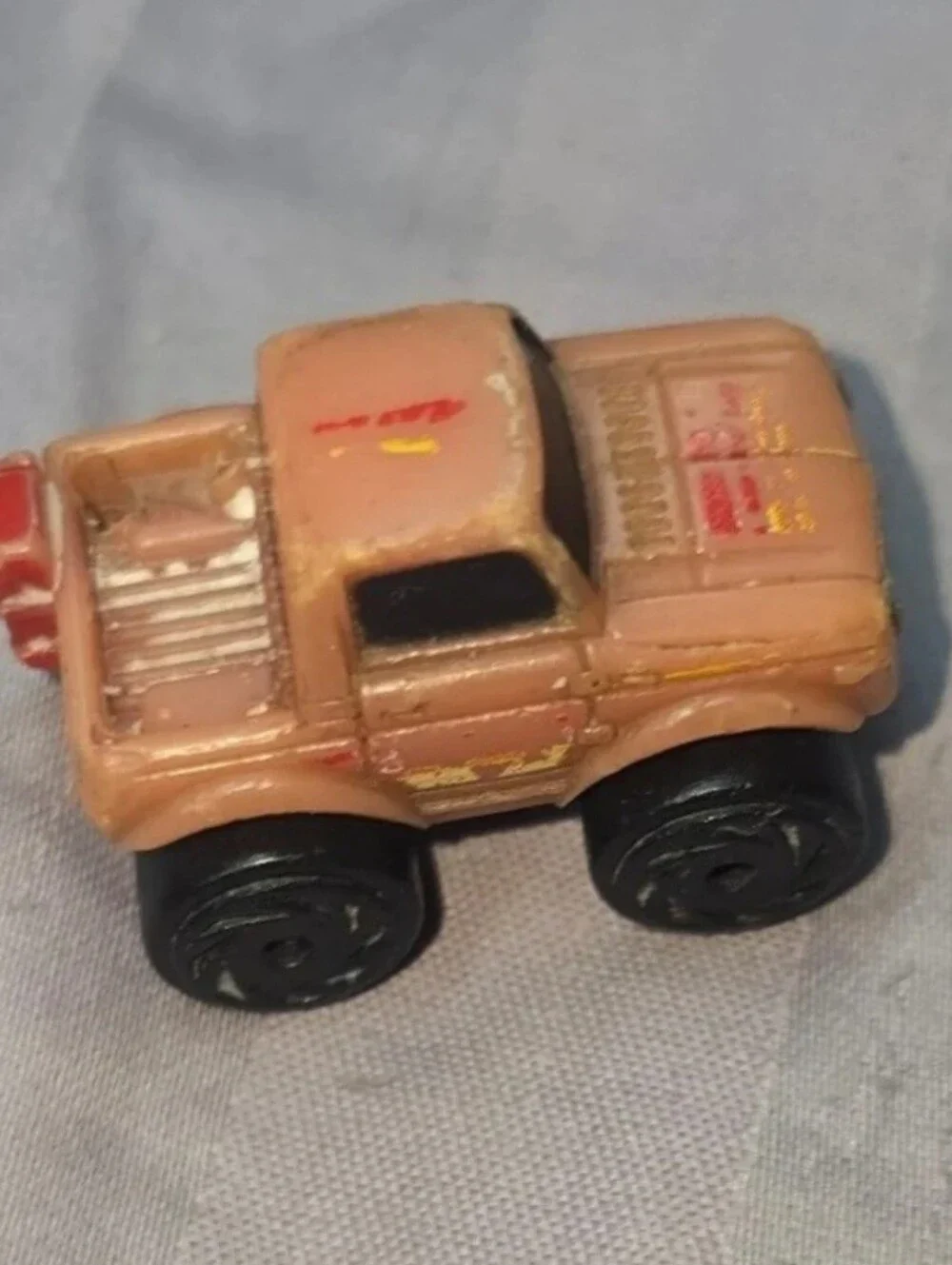 Vintage 1987 Road Champs Micro Machine Monster Truck PINK JEEP